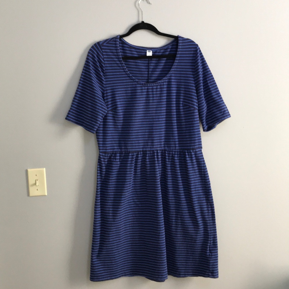 Blue striped Old Navy dress